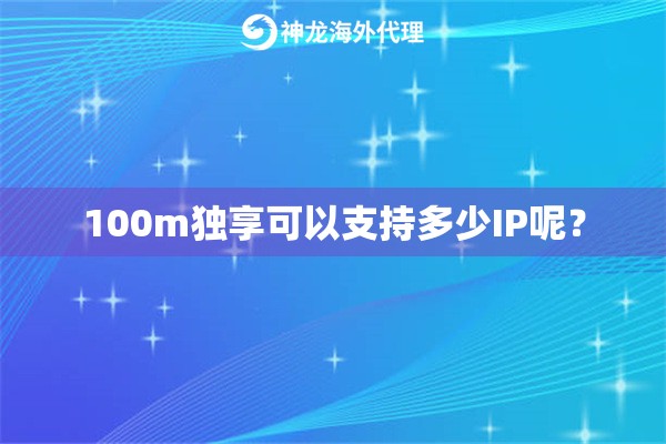 100m独享可以支持多少IP呢？