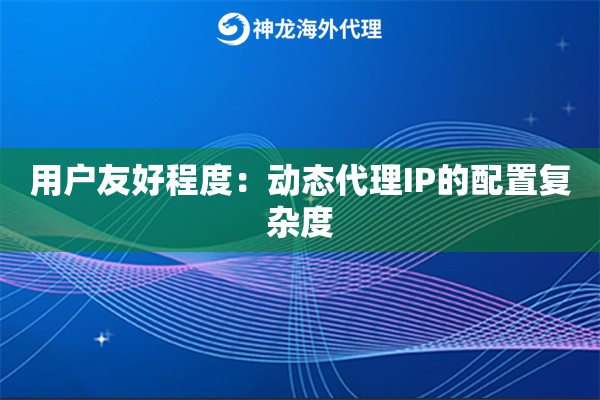 用户友好程度：动态代理IP的配置复杂度