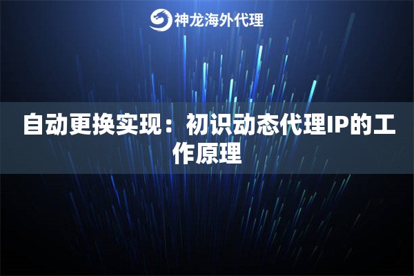 自动更换实现：初识动态代理IP的工作原理