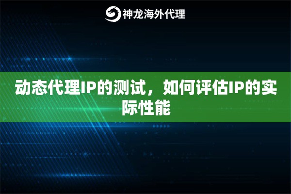 动态代理IP的测试，如何评估IP的实际性能