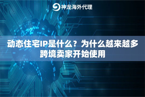 动态住宅IP是什么？为什么越来越多跨境卖家开始使用