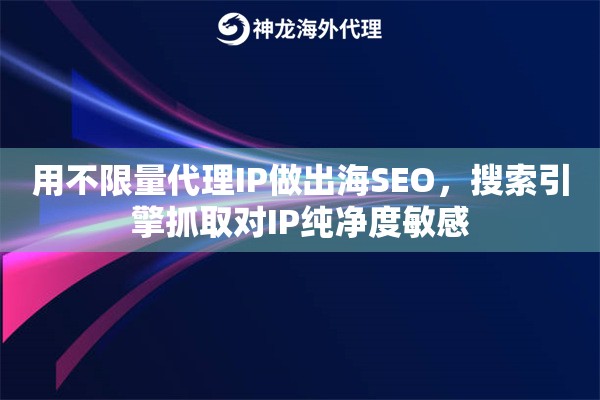 用不限量代理IP做出海SEO，搜索引擎抓取对IP纯净度敏感