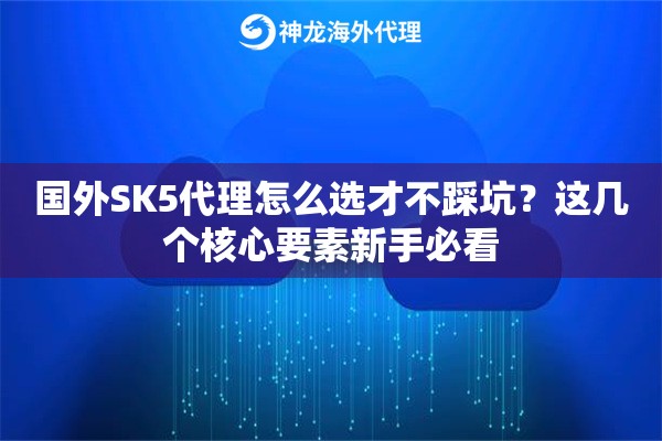 国外SK5代理怎么选才不踩坑？这几个核心要素新手必看