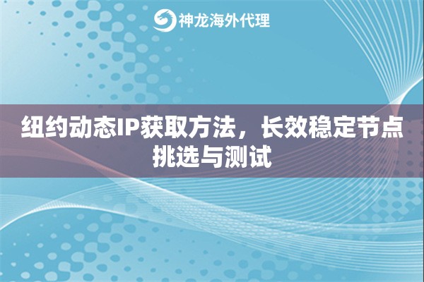纽约动态IP获取方法，长效稳定节点挑选与测试