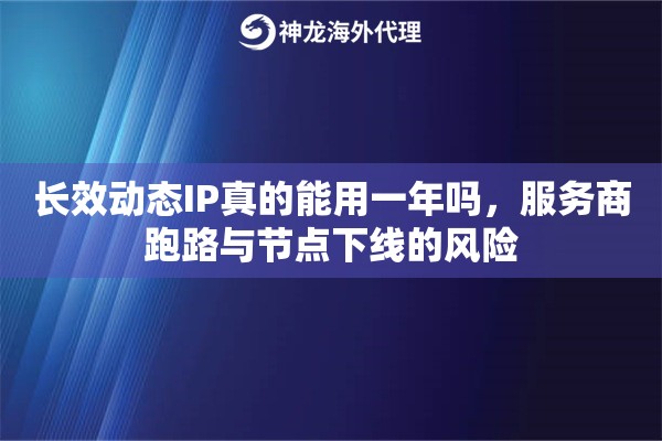 长效动态IP真的能用一年吗，服务商跑路与节点下线的风险