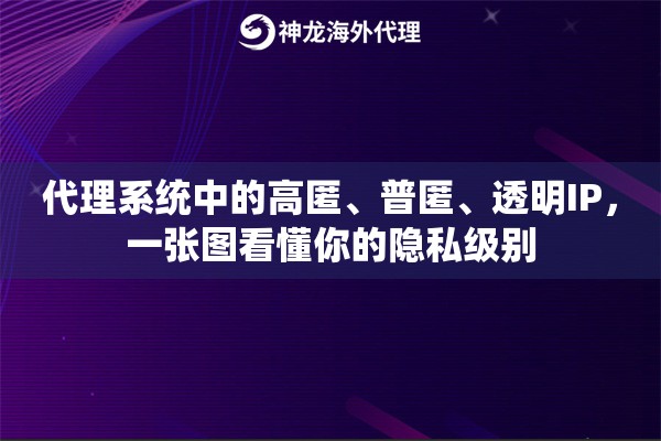 代理系统中的高匿、普匿、透明IP，一张图看懂你的隐私级别