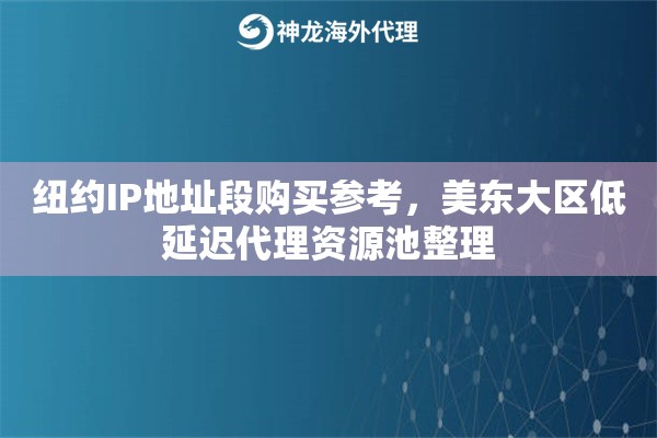 纽约IP地址段购买参考，美东大区低延迟代理资源池整理