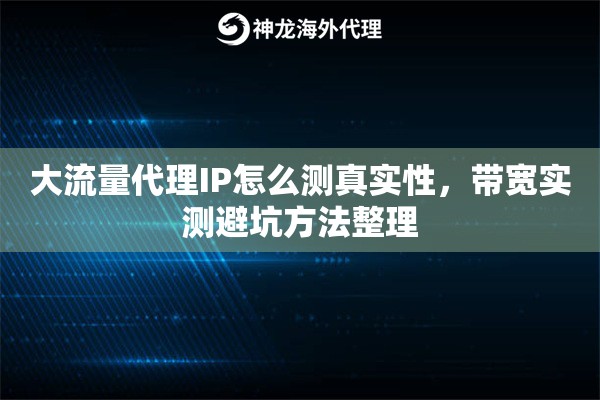 大流量代理IP怎么测真实性，带宽实测避坑方法整理
