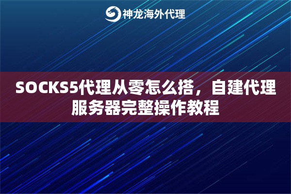 SOCKS5代理从零怎么搭，自建代理服务器完整操作教程