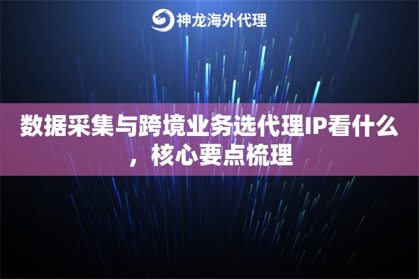 数据采集与跨境业务选代理IP看什么，核心要点梳理