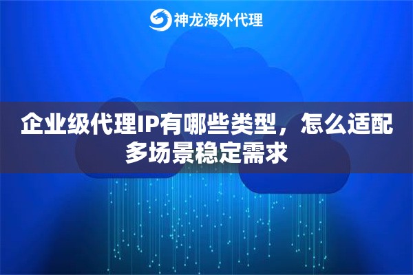 企业级代理IP有哪些类型，怎么适配多场景稳定需求