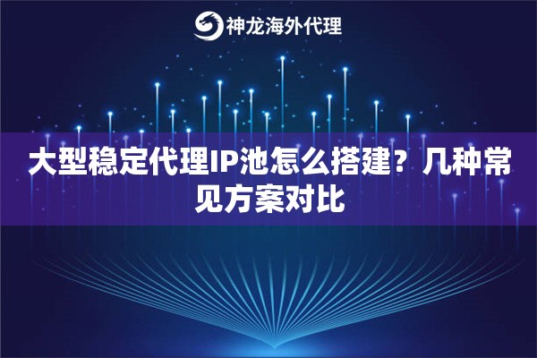 大型稳定代理IP池怎么搭建？几种常见方案对比