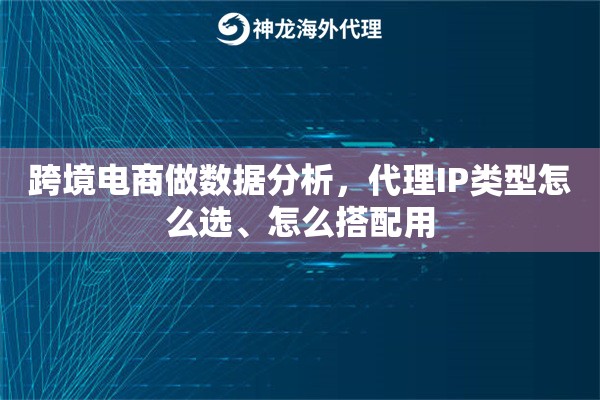 跨境电商做数据分析，代理IP类型怎么选、怎么搭配用
