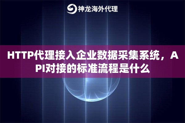 HTTP代理接入企业数据采集系统，API对接的标准流程是什么