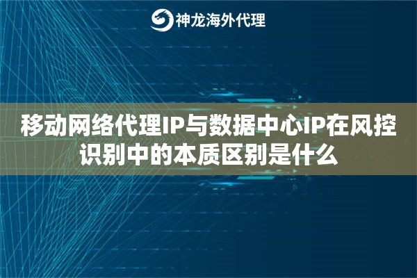 移动网络代理IP与数据中心IP在风控识别中的本质区别是什么