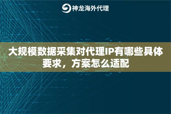 大规模数据采集对代理IP有哪些具体要求，方案怎么适配