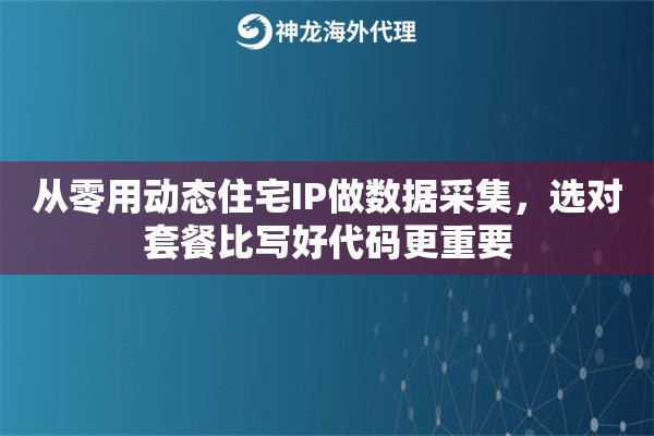 从零用动态住宅IP做数据采集,选对套餐比写好代码更重要 从零用动态住宅IP做数据采集,选对套餐比写好代码更重要