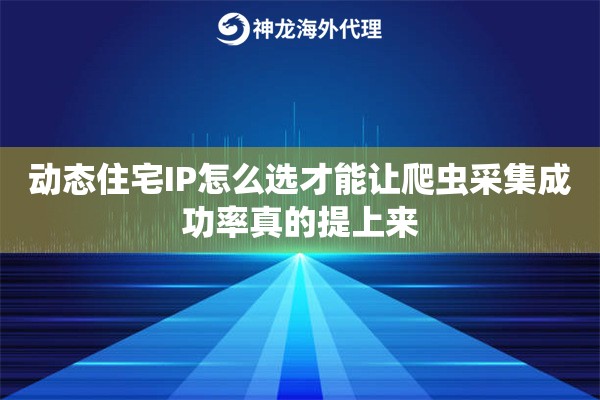 动态住宅IP怎么选才能让爬虫采集成功率真的提上来