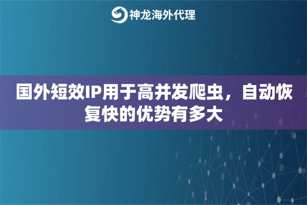 国外短效IP用于高并发爬虫，自动恢复快的优势有多大