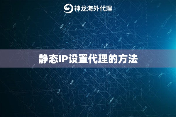 静态IP设置代理的方法
