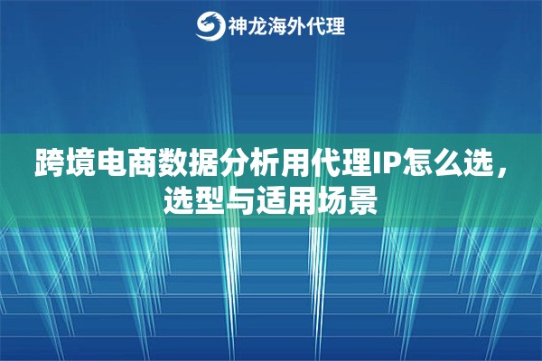 跨境电商数据分析用代理IP怎么选，选型与适用场景