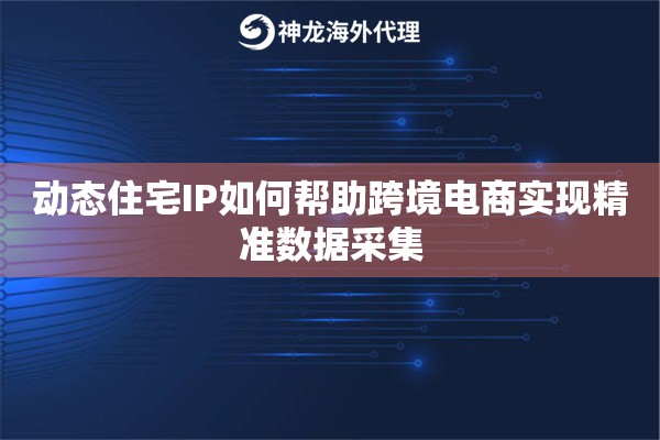 动态住宅IP如何帮助跨境电商实现精准数据采集