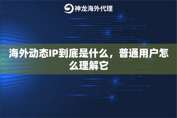 海外动态IP到底是什么，普通用户怎么理解它