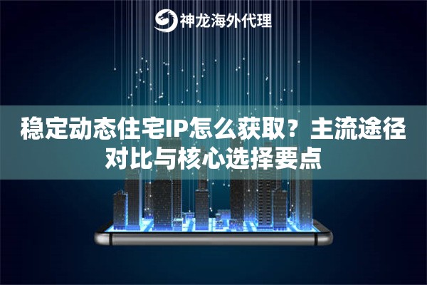 稳定动态住宅IP怎么获取？主流途径对比与核心选择要点
