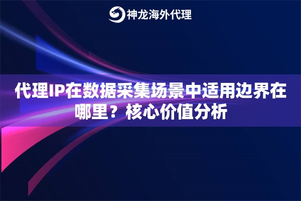 代理IP在数据采集场景中适用边界在哪里？核心价值分析