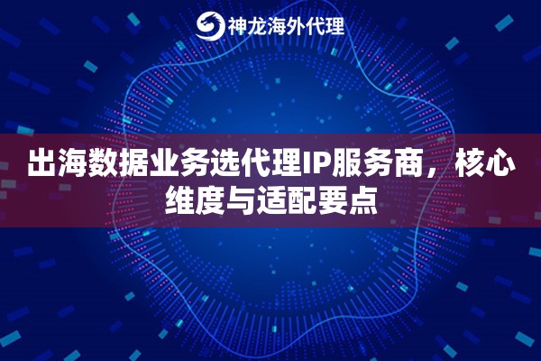 出海数据业务选代理IP服务商，核心维度与适配要点