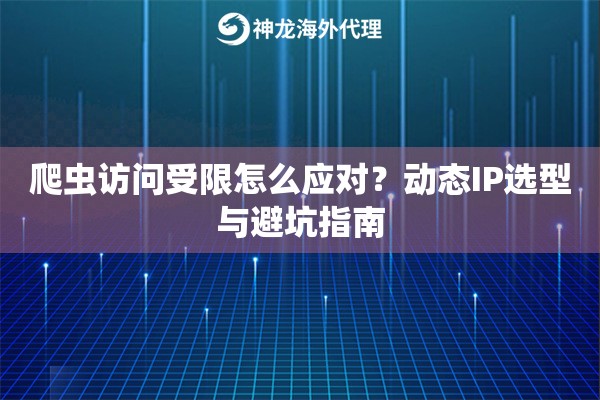 爬虫访问受限怎么应对？动态IP选型与避坑指南