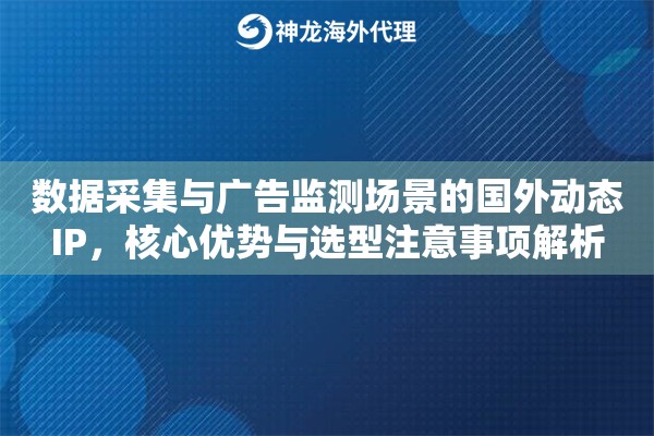数据采集与广告监测场景的国外动态IP，核心优势与选型注意事项解析