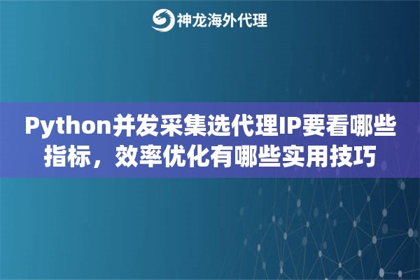 Python并发采集选代理IP要看哪些指标，效率优化有哪些实用技巧