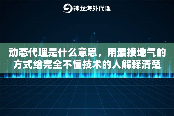 动态代理是什么意思，用最接地气的方式给完全不懂技术的人解释清楚