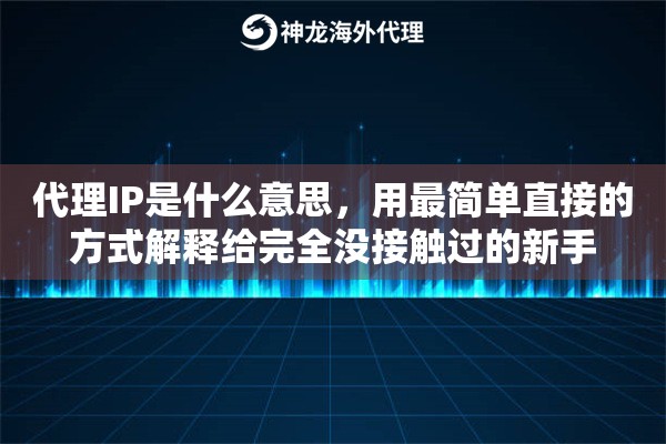 代理IP是什么意思，用最简单直接的方式解释给完全没接触过的新手