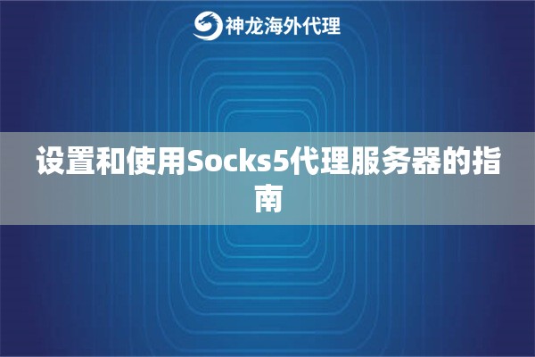 设置和使用Socks5代理服务器的指南
