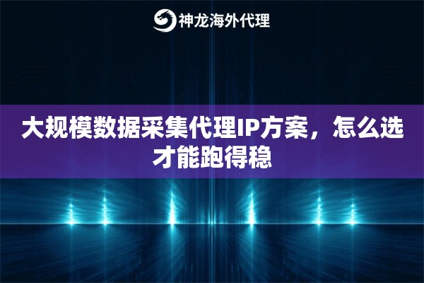 大规模数据采集代理IP方案,怎么选才能跑得稳 大规模数据采集代理IP方案,怎么选才能跑得稳