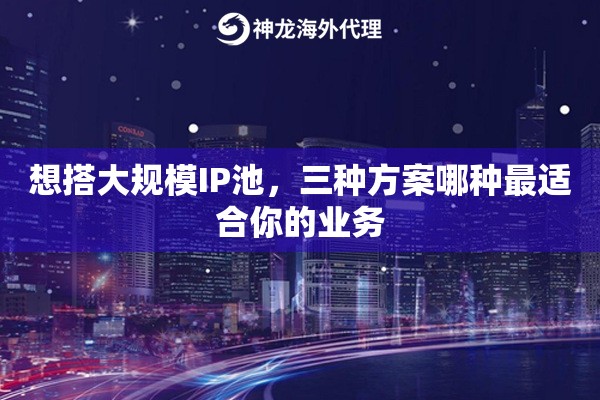 想搭大规模IP池,三种方案哪种最适合你的业务 想搭大规模IP池,三种方案哪种最适合你的业务