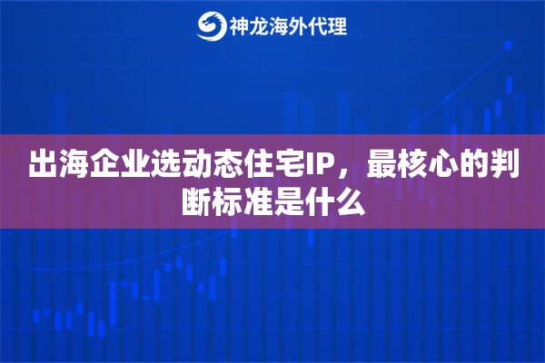 出海企业选动态住宅IP，最核心的判断标准是什么