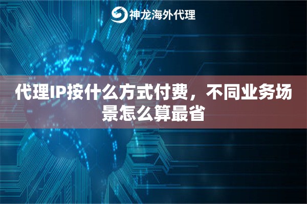 代理IP按什么方式付费，不同业务场景怎么算最省