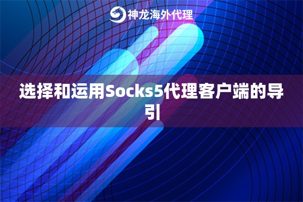 选择和运用Socks5代理客户端的导引