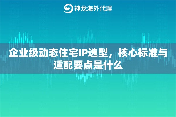 企业级动态住宅IP选型，核心标准与适配要点是什么