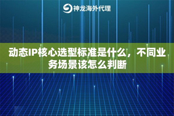 动态IP核心选型标准是什么，不同业务场景该怎么判断