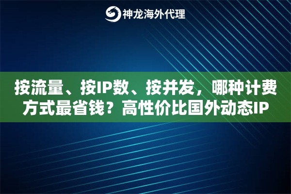 按流量、按IP数、按并发，哪种计费方式最省钱？高性价比国外动态IP