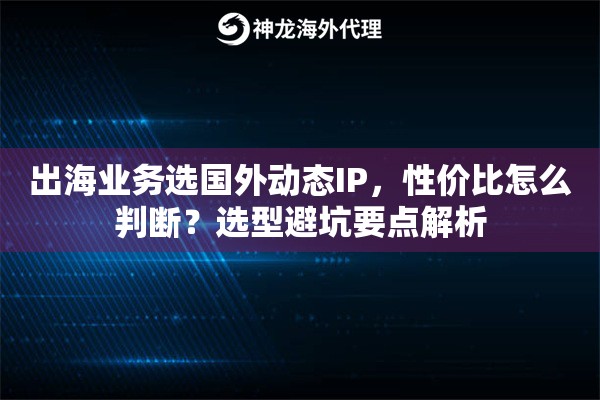 出海业务选国外动态IP，性价比怎么判断？选型避坑要点解析