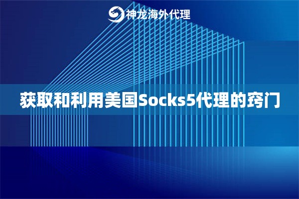 获取和利用美国Socks5代理的窍门