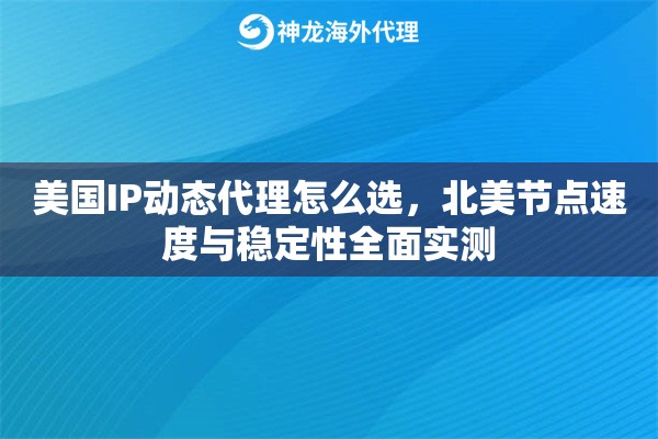 美国IP动态代理怎么选，北美节点速度与稳定性全面实测