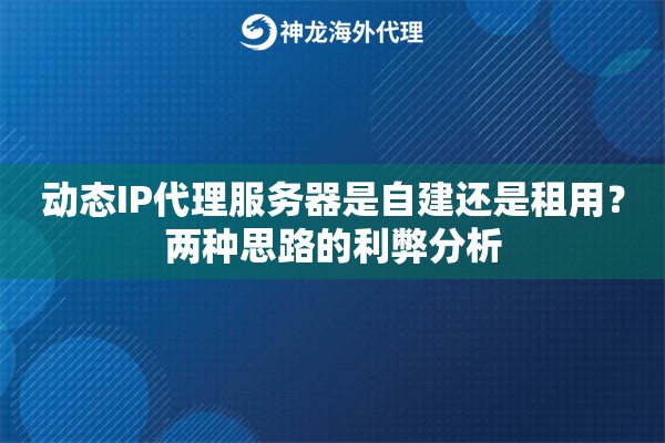 动态IP代理服务器是自建还是租用?两种思路的利弊分析 动态IP代理服务器是自建还是租用?两种思路的利弊分析