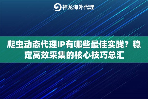 爬虫动态代理IP有哪些最佳实践?稳定高效采集的核心技巧总汇 爬虫动态代理IP有哪些最佳实践?稳定高效采集的核心技巧总汇