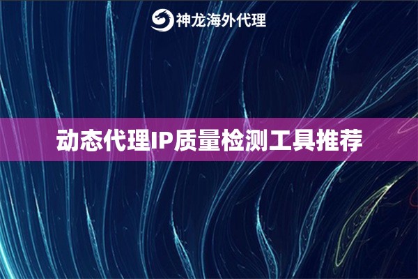 动态代理IP质量检测工具推荐